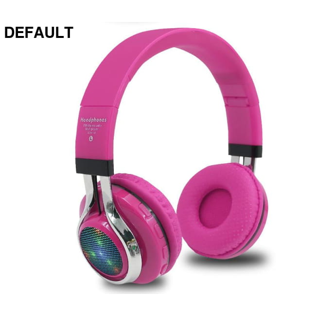 STN-18 Glowing Wireless Bluetooth Headphone Portable Rose Red Headphones Headsets