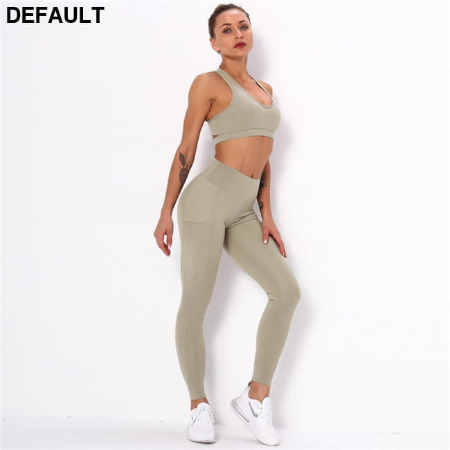 Striped Sports Suits Gym Training Yoga Leggings Sets Women Jumpsuits & Rompers Outfit