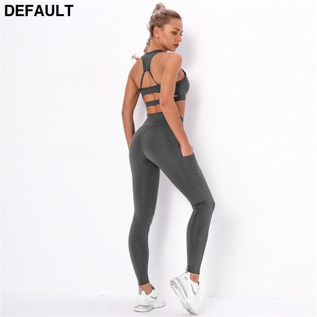 Striped Sports Suits Gym Training Yoga Leggings Sets Women Jumpsuits & Rompers Outfit