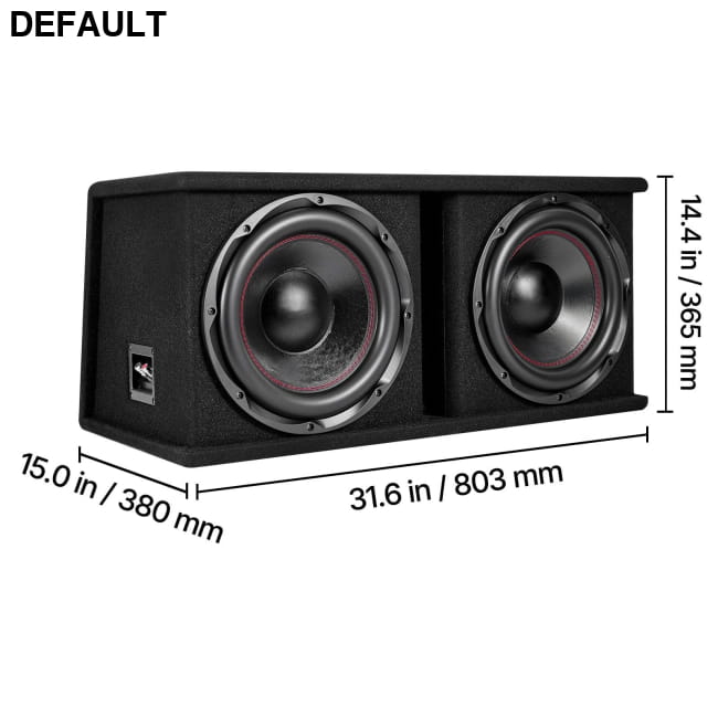 Subwoofer Bass Package 12 in 1200W RMS Dual Car Audio Subwoofers & Enclosures