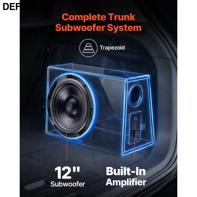 Subwoofer Bass Package 12 in 245W RMS Complete Car Audio Subwoofers & Enclosures