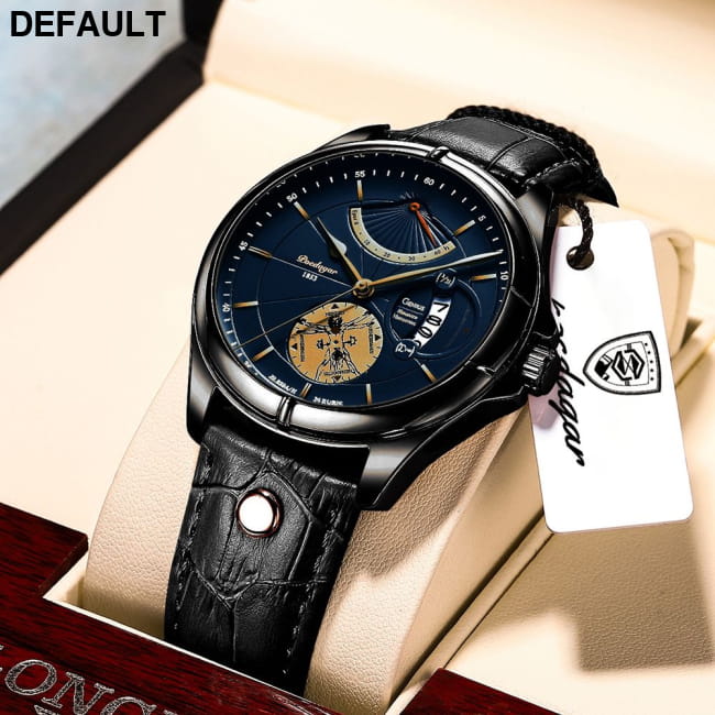 Swiss Brand POEDAGAR Men Watch Fashion Top Luxury Sport 802 BK BU L / 1 Watches