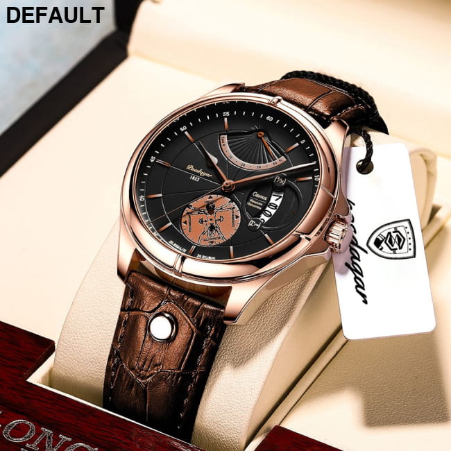 Swiss Brand POEDAGAR Men Watch Fashion Top Luxury Sport 802 GD BK L / 1 Watches