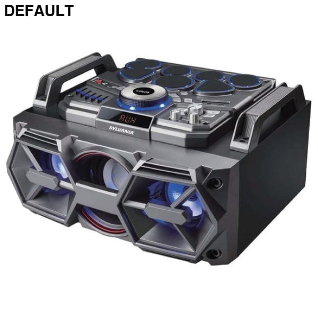 SYLVANIA SP770 Portable 2.1-Channel 50-Watt-Max DJ Bluetooth Boombox with Lights and Drum Kit Speakers Best Selling