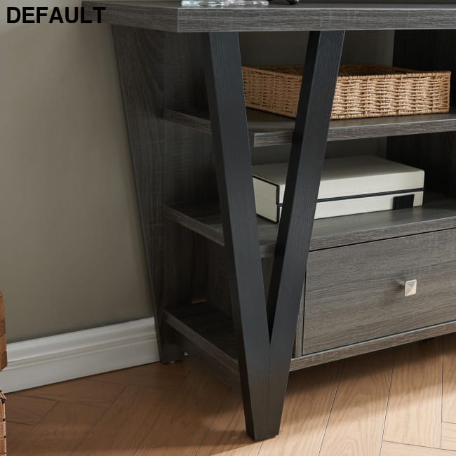 Tall TV Stand cabinet with two drawers on metal glides Home Stands Furniture