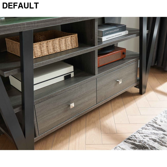 Tall TV Stand cabinet with two drawers on metal glides Home Stands Furniture