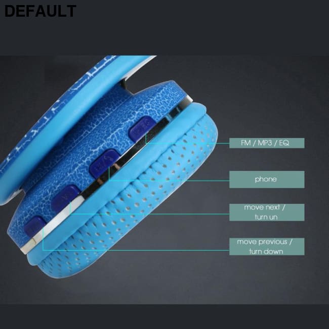 TOPROAD Casque Auriculares Bluetooth Headset Glowing LED Big Wireless Earphone Head Phone Headphones Over-Ear