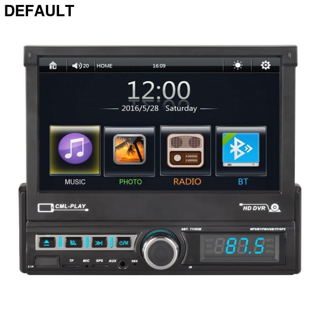 Touch Screen MP5 Player Bluetooth Hands Free MP3 Card U Black Car Audio Receiver AM/FM Radios