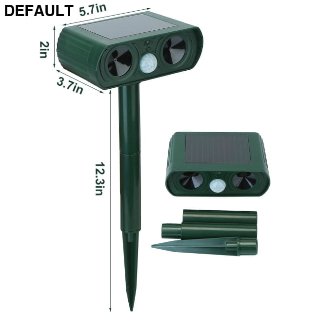 Ultrasonic Animal Repeller Solar Powered Motion Sensor Home Security & Pet Repellents