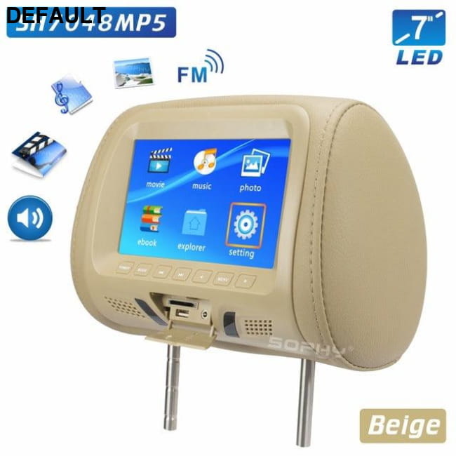 Universal 7 inch Car Headrest MP4 Monitor / Multi media CHINA / SH7048MP5-Beige Ceiling & Monitors / Motor Vehicle A/V