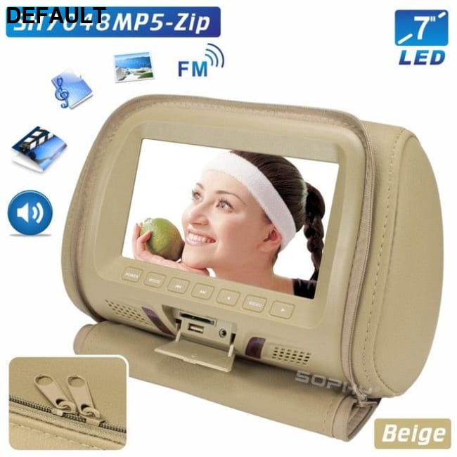 Universal 7 inch Car Headrest MP4 Monitor / Multi media CHINA / SH7048MP5-Zip-Beige Ceiling & Monitors / Motor Vehicle