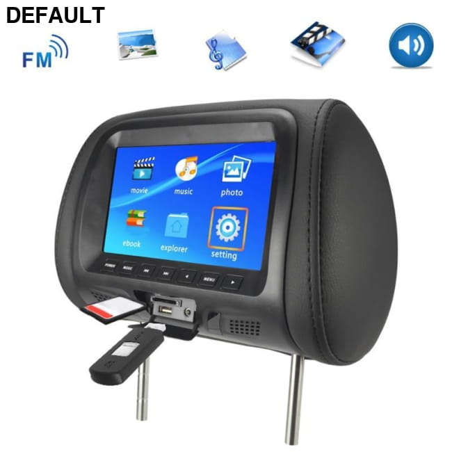 Universal 7 Inch Car Headrest MP5 Monitor USB SD FM Player Ceiling & Monitors Mounts