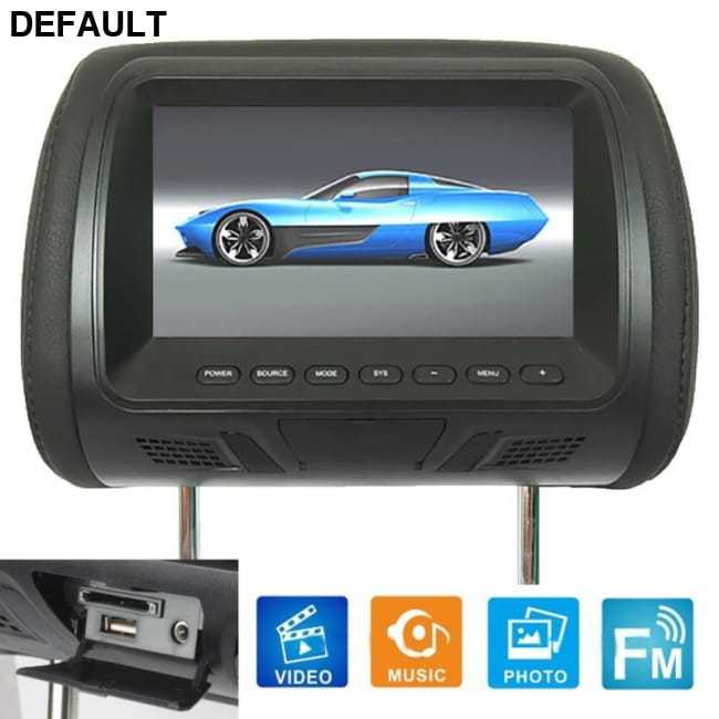Universal 7 Inch Car Headrest MP5 Monitor USB SD FM Player Ceiling & Monitors Mounts