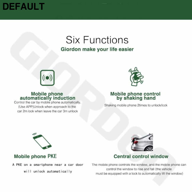 Universal Smart Key Central Locking Door Lock SmartPhone Army Green Car Alarm & Security Systems Vehicle Remote Keyless