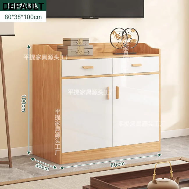 Vertical Storage Tv Stand Modern Handles Shelf White 80x38x100cm Home Stands Entertainment Centers &