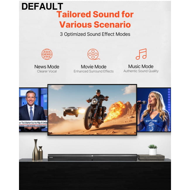 VEVOR Sound Bar for Smart TV 2.0 Channel 32-Inch 2 in 1 2-in-1 / 32 inch Home Theater Speakers