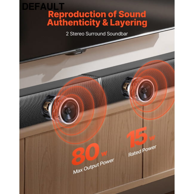 VEVOR Sound Bar for Smart TV 2.0 Channel 32-Inch 2 in 1 2-in-1 / 32 inch Home Theater Speakers