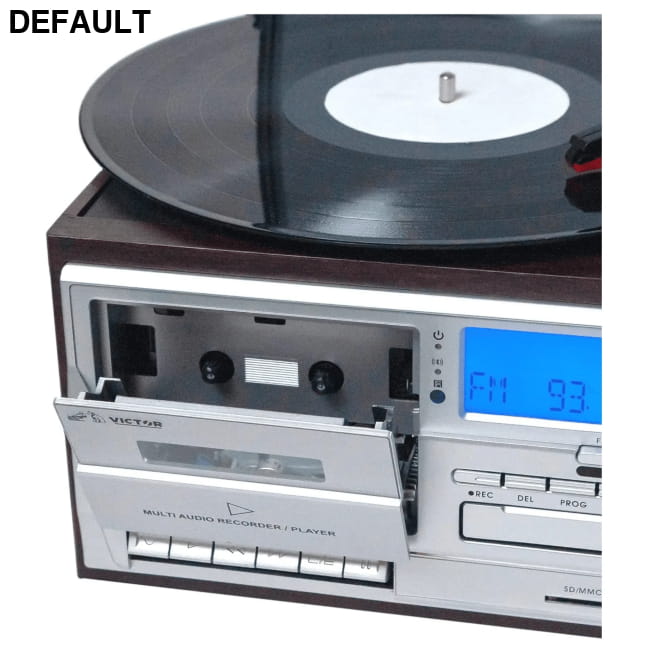 Victor Cosmopolitan 8-in-1 Turntable Music Center Home Theater Systems Stereo