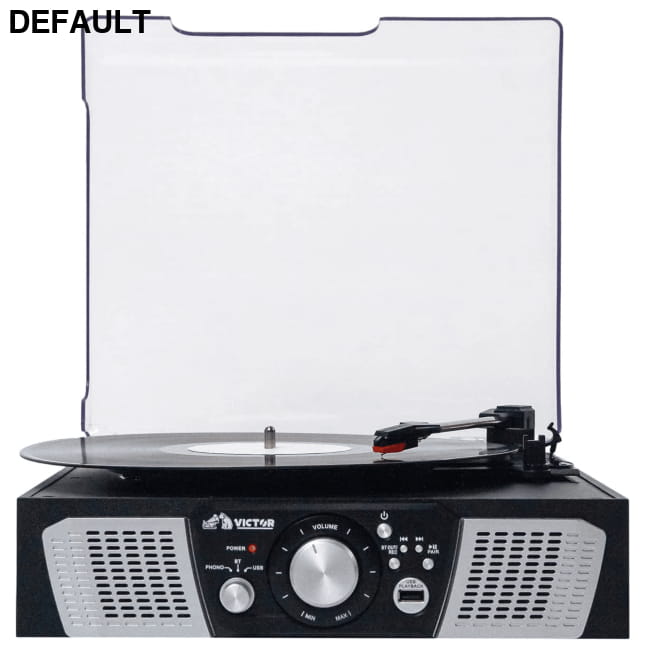 Victor Lakeshore 5-in-1 Hybrid Bluetooth Turntable System Black / US Home Theater Systems Turntables & Record Players