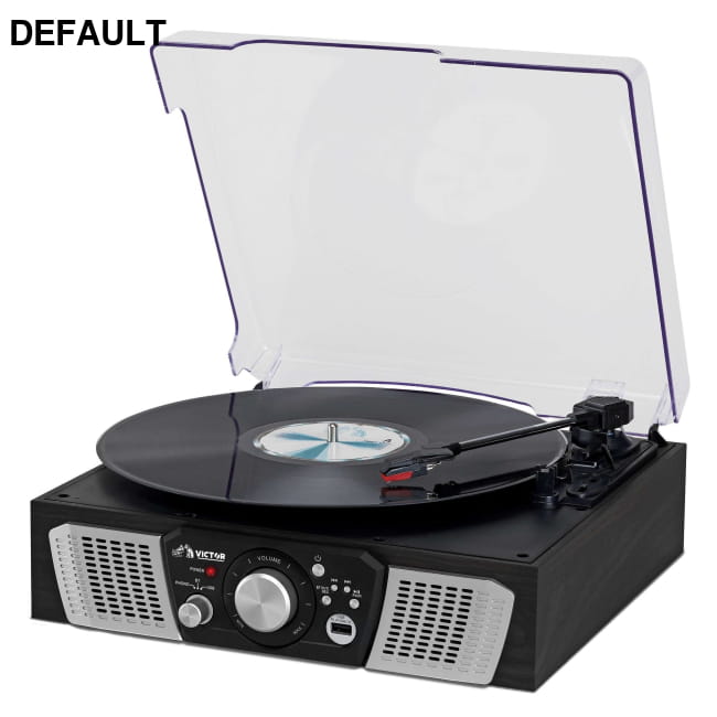 Victor Lakeshore 5-in-1 Hybrid Bluetooth Turntable System Black / US Home Theater Systems Turntables & Record Players