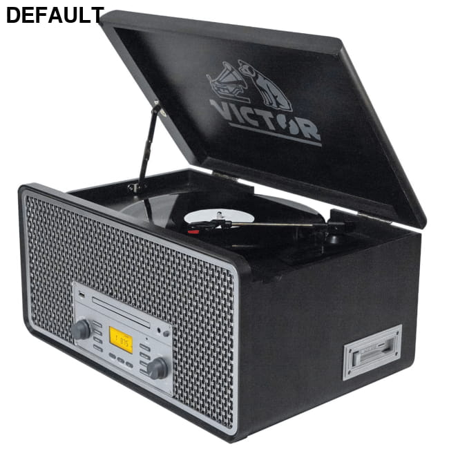 Victor Monument 8-in-1 Wood Music Center with 3-Speed Graphite / US Home Theater Systems Stereo