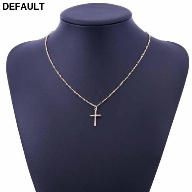 Vienkim Summer Gold Chain Cross Necklace Small Sterling Silver Necklaces