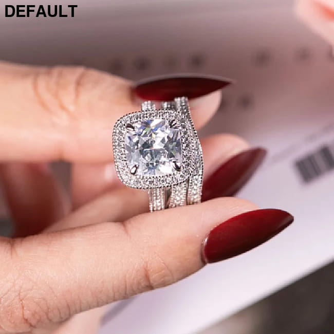 vintage 925 Sterling silver wedding rings for Women Luxury