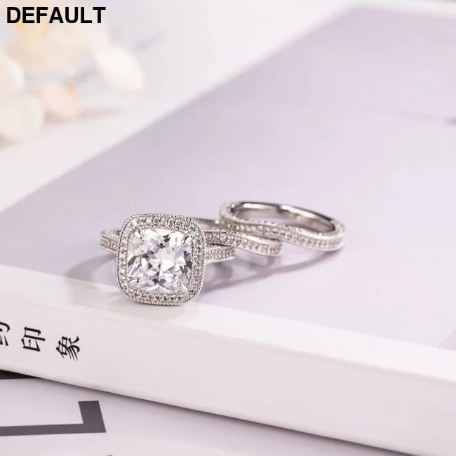 vintage 925 Sterling silver wedding rings for Women Luxury