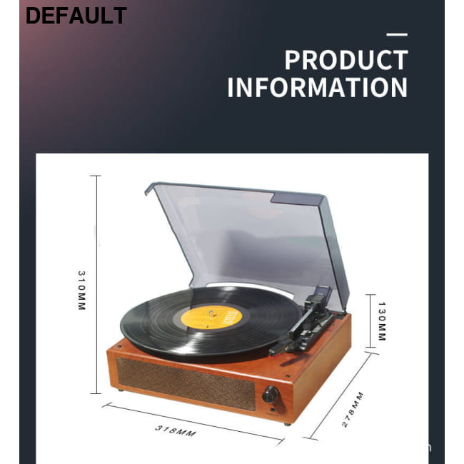Vinyl Record Player Classic Retro Gramophone Home Audio Receiver Turntables & Players