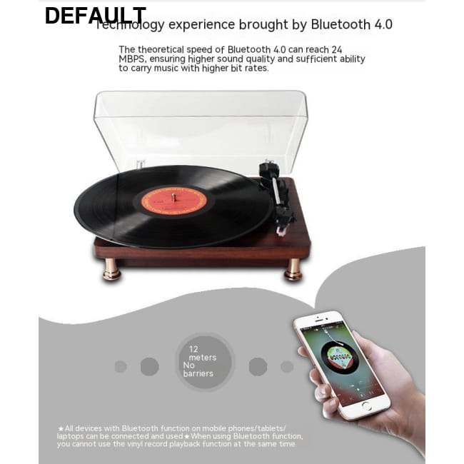 Vinyl Record Player Retro Mahogany Texture Phonograph Home Theater Systems Electronics