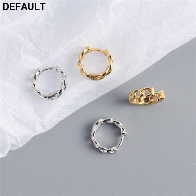 WANTME Real 100% 925 Sterling Silver Punk Hip-Hop Cuba Earrings Bracelets