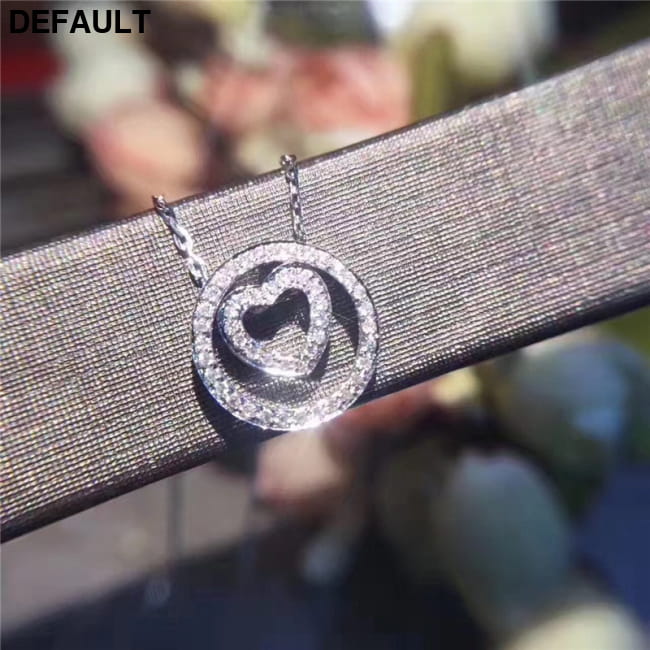 Water Drop Diamond Pendant Real 925 Sterling Silver Charm Style 3 Necklaces