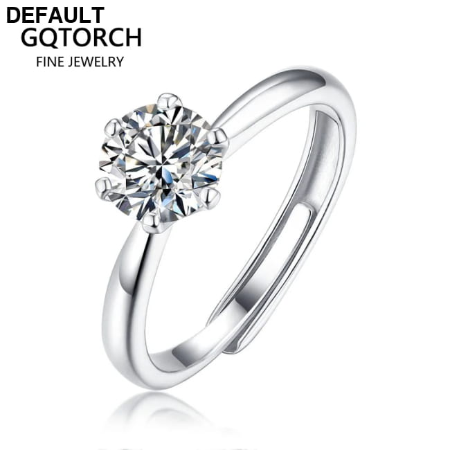Wedding Rings Classic 0.5-3 Carat 6 Claws 925 Silver 1ct / resizable Best Selling Products