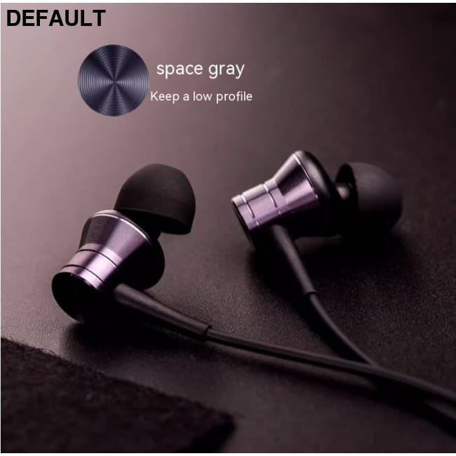 Wired Earphone In-ear 35mm Plug For Computer Phablet Gray Earbuds Headphones