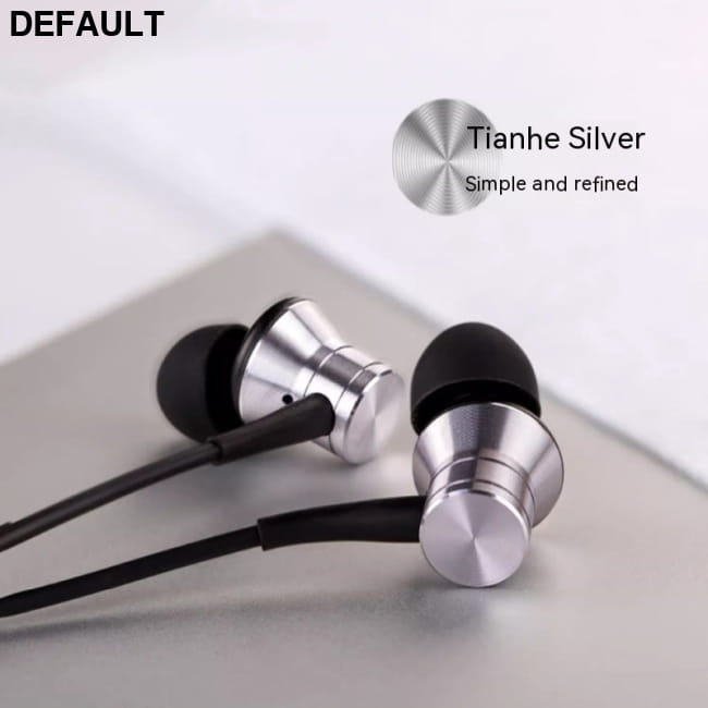 Wired Earphone In-ear 35mm Plug For Computer Phablet Silver Earbuds Headphones