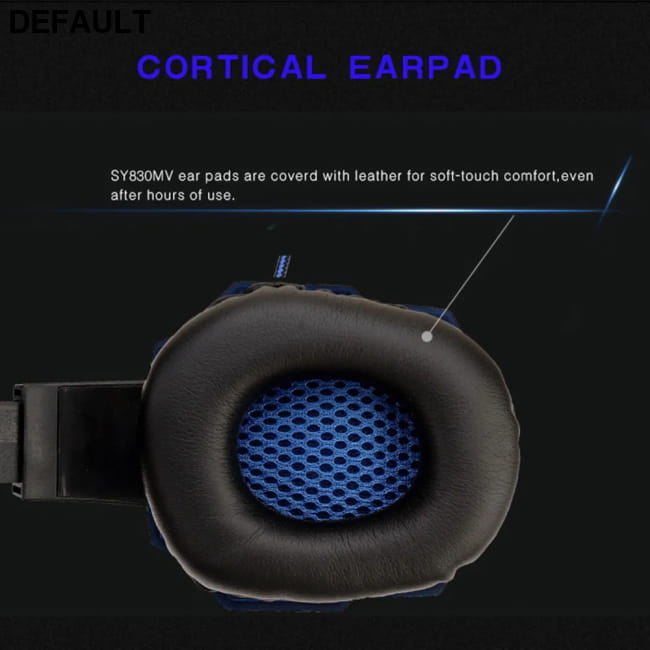 Wired Gaming Headphones With LED Light Noise-cancelling Blue Headsets