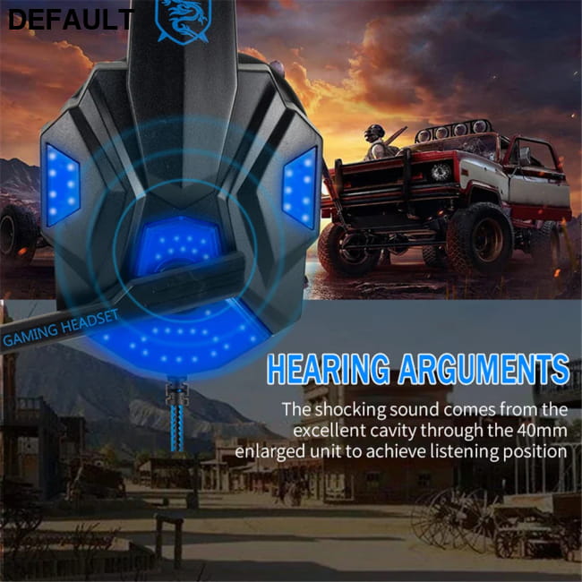 Wired Gaming Headphones with Mic for PS5 Xbox Smartphone and PC LOGO LED Light 2