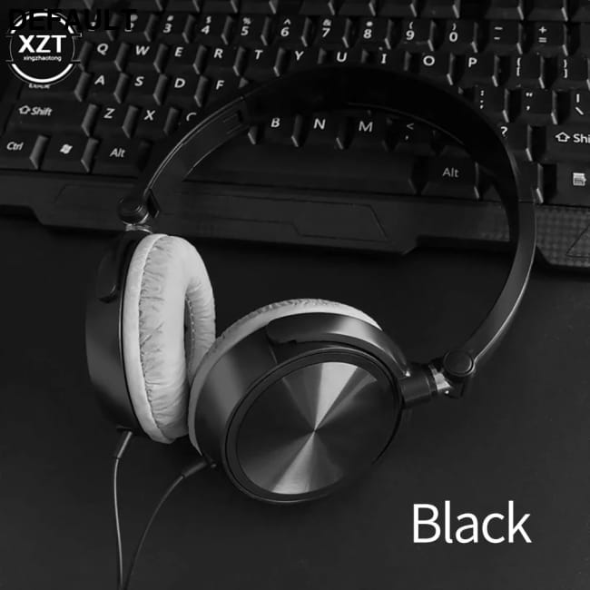 Wired Headphones Over Ear Headsets HD Sound Bass HiFi red with MIC