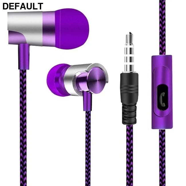 Wired In-ear Earphone In Ear Noise Cancellation Ergonomic purple Earbuds Headsets