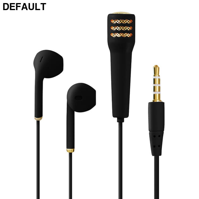 Wired mini earphone with microphone Black Earbuds In-Ear Headphones