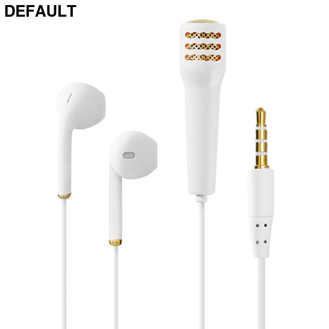 Wired mini earphone with microphone White Earbuds In-Ear Headphones