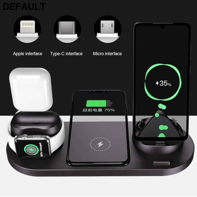 Wireless Charger 6 in 1 10w Qi Fast Stand Car Accessories Electronics