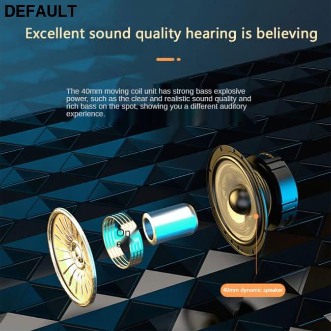 Wireless HiFi Headphones With Mic Foldable Over Ear Bluetooth 5.0 Headphone Support TF Card/FM Radio for Phone PC Red