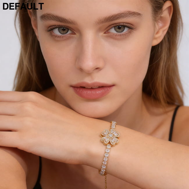 Women Bracelets Sterling Infinity Heart White Gold Plated Golden Best Selling Products