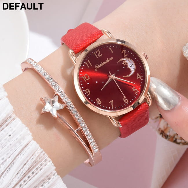 Women Watches Luxury Leather Band Watch Dress Clock Lady Red / Bracelet Best Selling Products