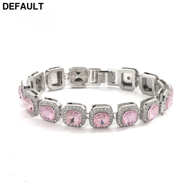 Womens Cubic Zirconia Full Diamond Bracelet Sterling Silver Bracelets