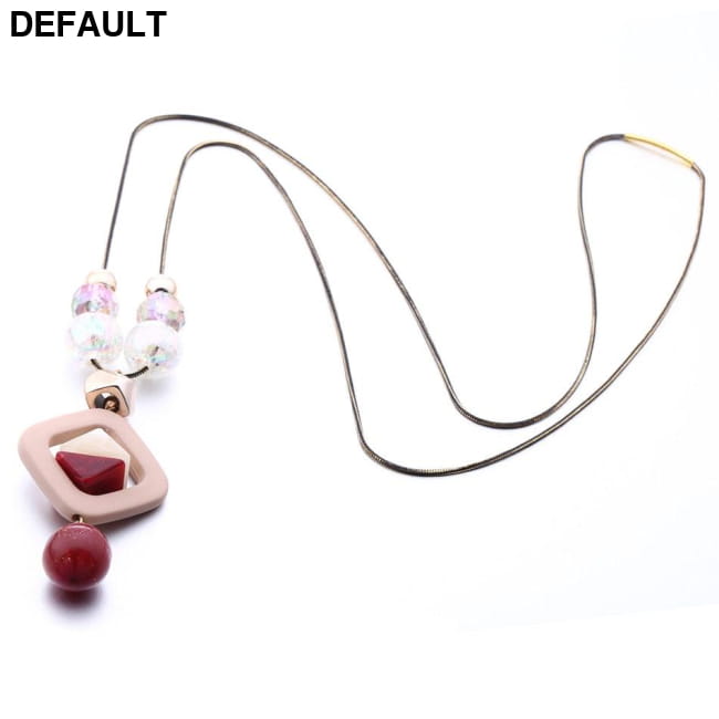 Women’s Sweater Long Necklace for Women Acrylic Beads Sterling Silver Necklaces