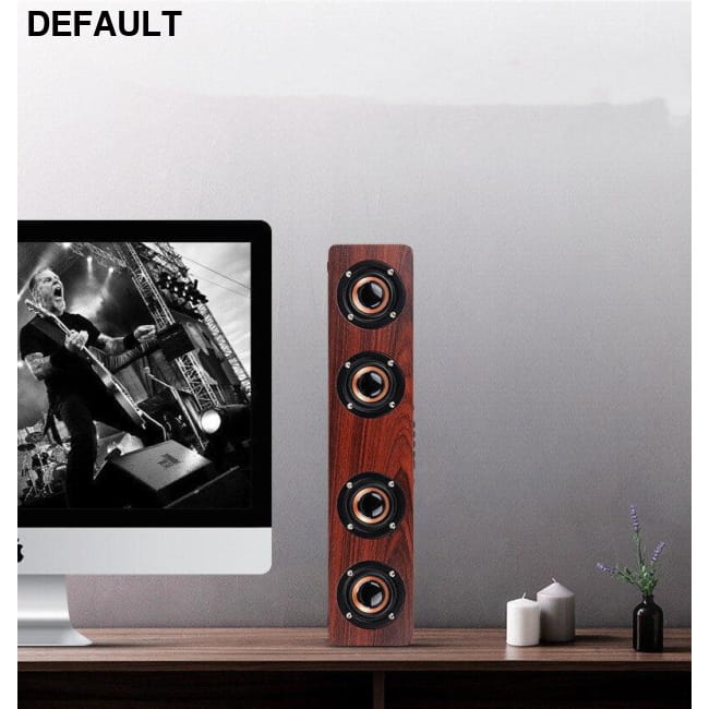 Wooden Soundbar Bluetooth Speaker Music Acoustic System 20W Mini Speakers