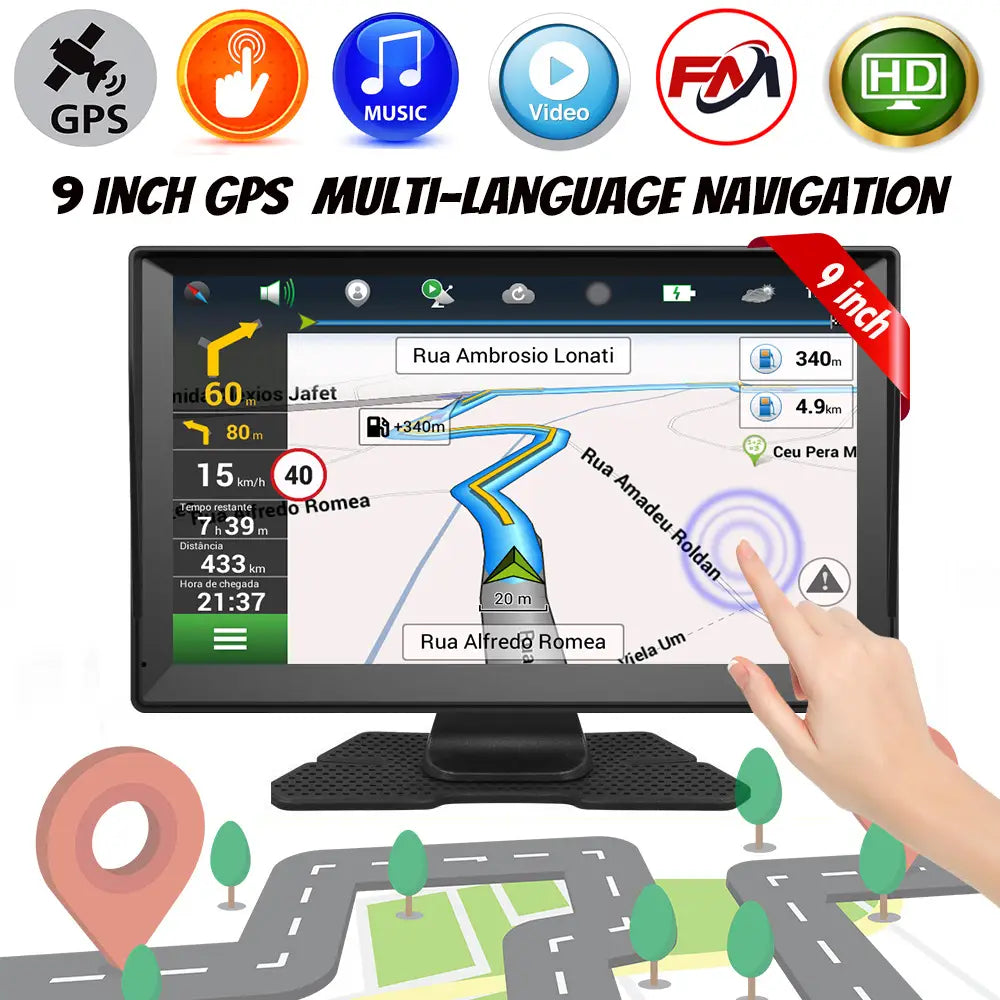9-inch Navigator Car Portable Truck Large Screen Universal