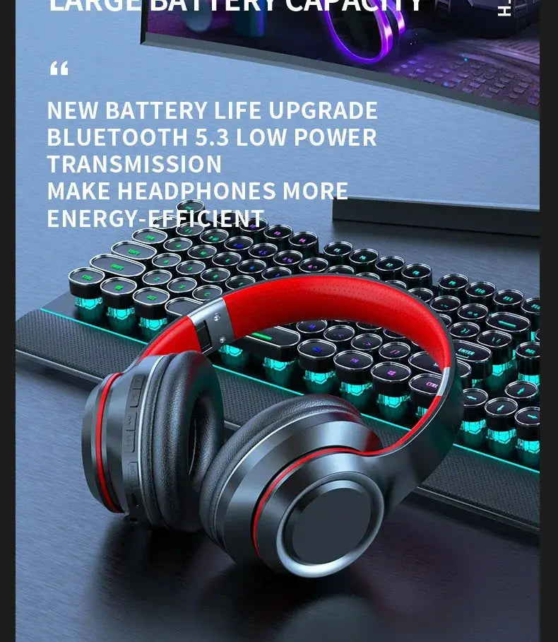 DR90 Wireless Headphones Headwear Creative Heavy Bass Effect Ultra Long Endurance Earphones